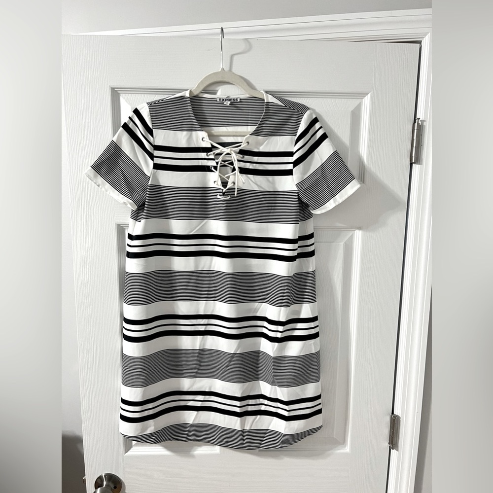 Black and White Stripped Dress, Express